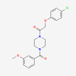 2-(4-Chlorophenoxy)-1-[4-(3-methoxybenzoyl)piperazin-1-yl]ethanone