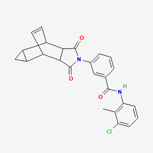 N-(3-chloro-2-methylphenyl)-3-(1,3-dioxooctahydro-4,6-ethenocyclopropa[f]isoindol-2(1H)-yl)benzamide