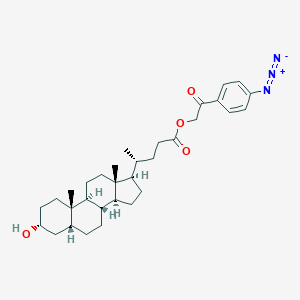 molecular formula C32H45N3O4 B116007 4-Azidophenacyl lithocholate CAS No. 149021-83-0