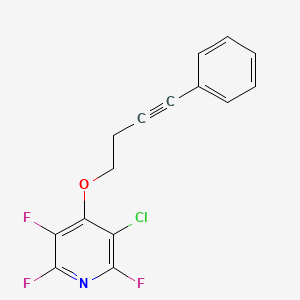 molecular formula C15H9ClF3NO B11600709 3-Chloro-2,5,6-trifluoro-4-[(4-phenylbut-3-yn-1-yl)oxy]pyridine 