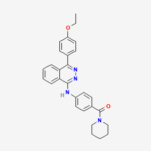 molecular formula C28H28N4O2 B11600803 (4-{[4-(4-Ethoxyphenyl)phthalazin-1-yl]amino}phenyl)(piperidin-1-yl)methanone 