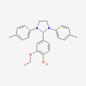 molecular formula C25H28N2O2 B11600804 4-[1,3-Bis(4-methylphenyl)imidazolidin-2-yl]-2-ethoxyphenol 