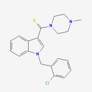 molecular formula C21H22ClN3S B11600824 [1-(2-chlorobenzyl)-1H-indol-3-yl](4-methylpiperazin-1-yl)methanethione 