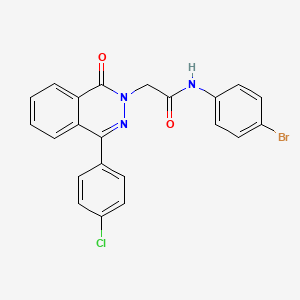 molecular formula C22H15BrClN3O2 B11600837 N-(4-bromophenyl)-2-[4-(4-chlorophenyl)-1-oxophthalazin-2(1H)-yl]acetamide 