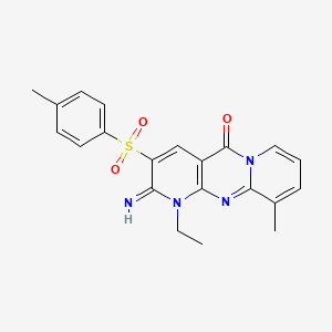 1-Ethyl-2-imino-8-methyl-3-(toluene-4-sulfonyl)-1,2-dihydro-1,9,10a-triaza-anthr