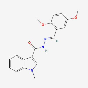 molecular formula C19H19N3O3 B11600875 N'-[(E)-(2,5-dimethoxyphenyl)methylidene]-1-methyl-1H-indole-3-carbohydrazide 