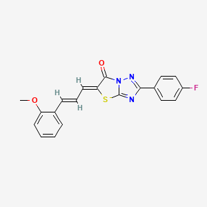 (5Z)-2-(4-fluorophenyl)-5-[(2E)-3-(2-methoxyphenyl)prop-2-enylidene][1,3]thiazolo[3,2-b][1,2,4]triazol-6(5H)-one