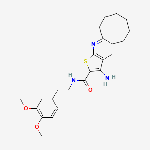 3-amino-N-[2-(3,4-dimethoxyphenyl)ethyl]-5,6,7,8,9,10-hexahydrocycloocta[b]thieno[3,2-e]pyridine-2-carboxamide