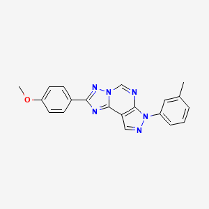 molecular formula C20H16N6O B11600919 2-(4-methoxyphenyl)-7-(3-methylphenyl)-7H-pyrazolo[4,3-e][1,2,4]triazolo[1,5-c]pyrimidine 