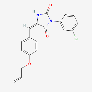 (5E)-3-(3-chlorophenyl)-5-[4-(prop-2-en-1-yloxy)benzylidene]imidazolidine-2,4-dione