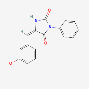 (5E)-5-(3-methoxybenzylidene)-3-phenylimidazolidine-2,4-dione