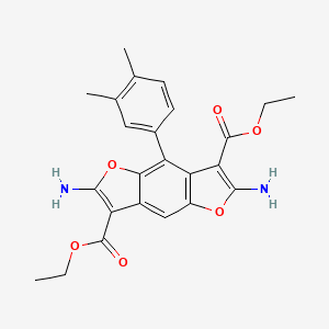 Diethyl 2,6-diamino-4-(3,4-dimethylphenyl)furo[2,3-f][1]benzofuran-3,7-dicarboxylate