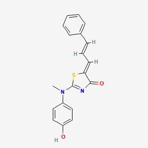 (5Z)-2-[(4-hydroxyphenyl)(methyl)amino]-5-[(2E)-3-phenylprop-2-en-1-ylidene]-1,3-thiazol-4(5H)-one