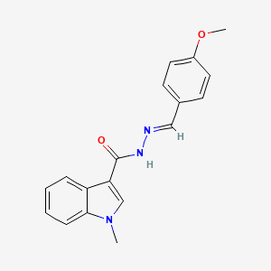 molecular formula C18H17N3O2 B11600990 N'-[(E)-(4-methoxyphenyl)methylidene]-1-methyl-1H-indole-3-carbohydrazide 