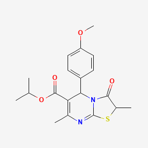 isopropyl 5-(4-methoxyphenyl)-2,7-dimethyl-3-oxo-2,3-dihydro-5H-[1,3]thiazolo[3,2-a]pyrimidine-6-carboxylate