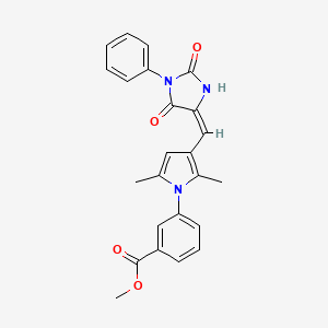 methyl 3-{3-[(E)-(2,5-dioxo-1-phenylimidazolidin-4-ylidene)methyl]-2,5-dimethyl-1H-pyrrol-1-yl}benzoate