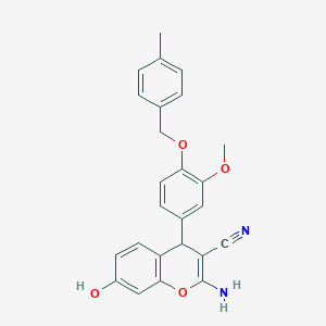 2-amino-7-hydroxy-4-{3-methoxy-4-[(4-methylbenzyl)oxy]phenyl}-4H-chromene-3-carbonitrile