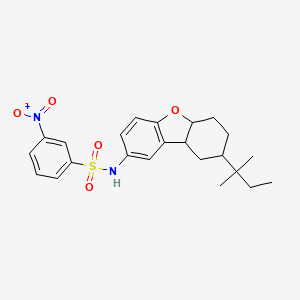 N-[8-(2-Methyl-2-butanyl)-5A,6,7,8,9,9A-hexahydrodibenzo[B,D]furan-2-YL]-3-nitrobenzenesulfonamide