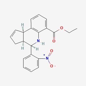 ethyl (3aS,4R,9bR)-4-(2-nitrophenyl)-3a,4,5,9b-tetrahydro-3H-cyclopenta[c]quinoline-6-carboxylate