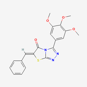 (6Z)-6-benzylidene-3-(3,4,5-trimethoxyphenyl)[1,3]thiazolo[2,3-c][1,2,4]triazol-5(6H)-one