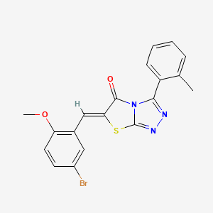 (6Z)-6-(5-bromo-2-methoxybenzylidene)-3-(2-methylphenyl)[1,3]thiazolo[2,3-c][1,2,4]triazol-5(6H)-one