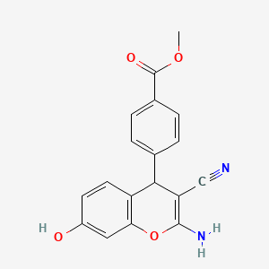 methyl 4-(2-amino-3-cyano-7-hydroxy-4H-chromen-4-yl)benzoate