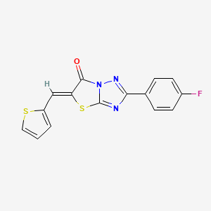 (5Z)-2-(4-fluorophenyl)-5-(thiophen-2-ylmethylidene)[1,3]thiazolo[3,2-b][1,2,4]triazol-6(5H)-one