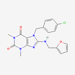 7-(4-chlorobenzyl)-8-[(2-furylmethyl)amino]-1,3-dimethyl-3,7-dihydro-1H-purine-2,6-dione