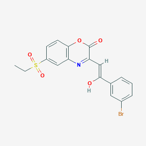 (3E)-3-[2-(3-bromophenyl)-2-oxoethylidene]-6-(ethylsulfonyl)-3,4-dihydro-2H-1,4-benzoxazin-2-one