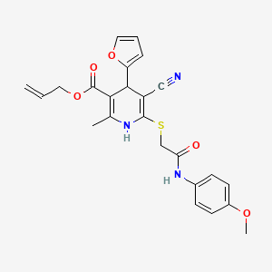 Prop-2-en-1-yl 5-cyano-4-(furan-2-yl)-6-({2-[(4-methoxyphenyl)amino]-2-oxoethyl}sulfanyl)-2-methyl-1,4-dihydropyridine-3-carboxylate