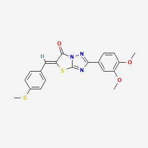 (5Z)-2-(3,4-dimethoxyphenyl)-5-[4-(methylsulfanyl)benzylidene][1,3]thiazolo[3,2-b][1,2,4]triazol-6(5H)-one