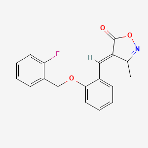 (4E)-4-{2-[(2-fluorobenzyl)oxy]benzylidene}-3-methyl-1,2-oxazol-5(4H)-one