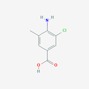 molecular formula C8H8ClNO2 B116018 4-氨基-3-氯-5-甲基苯甲酸 CAS No. 157069-52-8