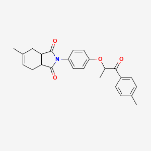 5-methyl-2-(4-{[1-(4-methylphenyl)-1-oxopropan-2-yl]oxy}phenyl)-3a,4,7,7a-tetrahydro-1H-isoindole-1,3(2H)-dione