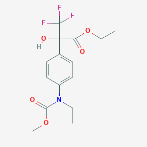 Ethyl 2-{4-[ethyl(methoxycarbonyl)amino]phenyl}-3,3,3-trifluoro-2-hydroxypropanoate