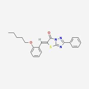 5-(2-(Pentyloxy)benzylidene)-2-phenylthiazolo[3,2-b][1,2,4]triazol-6(5H)-one