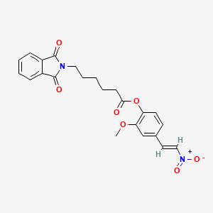 2-methoxy-4-[(E)-2-nitroethenyl]phenyl 6-(1,3-dioxo-1,3-dihydro-2H-isoindol-2-yl)hexanoate