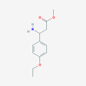 molecular formula C12H17NO3 B11601867 Methyl 3-amino-3-(4-ethoxyphenyl)propanoate 