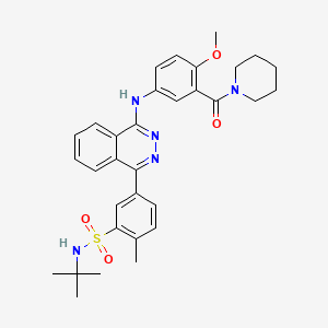 molecular formula C32H37N5O4S B11602060 N-tert-butyl-5-(4-{[4-methoxy-3-(piperidin-1-ylcarbonyl)phenyl]amino}phthalazin-1-yl)-2-methylbenzenesulfonamide 