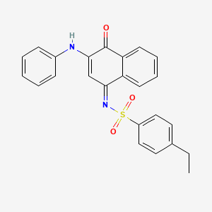 molecular formula C24H20N2O3S B11602139 4-ethyl-N-[(1Z)-4-oxo-3-(phenylamino)naphthalen-1(4H)-ylidene]benzenesulfonamide 