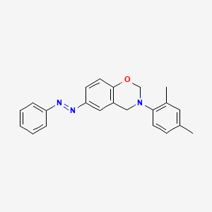 molecular formula C22H21N3O B11602151 3-(2,4-dimethylphenyl)-6-[(E)-phenyldiazenyl]-3,4-dihydro-2H-1,3-benzoxazine 