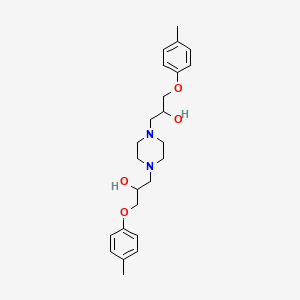 molecular formula C24H34N2O4 B11602174 1-[4-(2-Hydroxy-3-p-tolyloxy-propyl)-piperazin-1-yl]-3-p-tolyloxy-propan-2-ol 