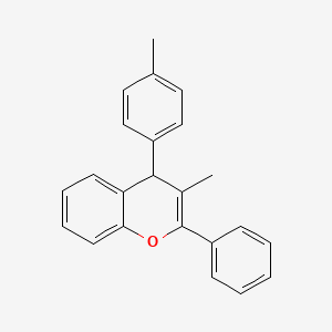 molecular formula C23H20O B11602178 3-methyl-4-(4-methylphenyl)-2-phenyl-4H-chromene 