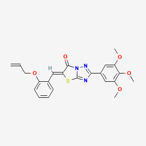 molecular formula C23H21N3O5S B11602221 (5Z)-5-[2-(allyloxy)benzylidene]-2-(3,4,5-trimethoxyphenyl)[1,3]thiazolo[3,2-b][1,2,4]triazol-6(5H)-one 