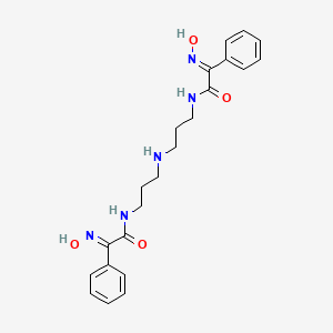 molecular formula C22H27N5O4 B11602280 (2E,2'E)-N,N'-(iminodipropane-3,1-diyl)bis[2-(hydroxyimino)-2-phenylethanamide] 