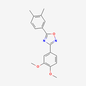 molecular formula C18H18N2O3 B11602283 3-(3,4-Dimethoxyphenyl)-5-(3,4-dimethylphenyl)-1,2,4-oxadiazole 