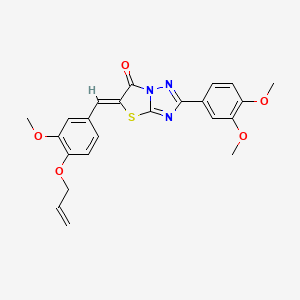 molecular formula C23H21N3O5S B11602320 (5Z)-5-[4-(allyloxy)-3-methoxybenzylidene]-2-(3,4-dimethoxyphenyl)[1,3]thiazolo[3,2-b][1,2,4]triazol-6(5H)-one 