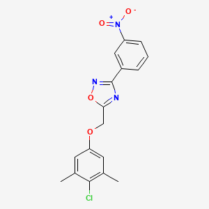 5-[(4-Chloro-3,5-dimethylphenoxy)methyl]-3-(3-nitrophenyl)-1,2,4-oxadiazole