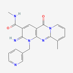 6-imino-N,11-dimethyl-2-oxo-7-(pyridin-3-ylmethyl)-1,7,9-triazatricyclo[8.4.0.03,8]tetradeca-3(8),4,9,11,13-pentaene-5-carboxamide