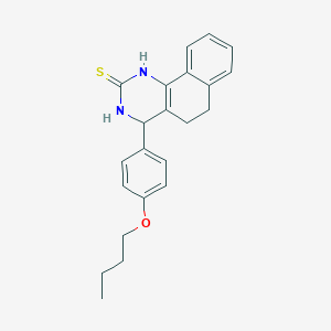 4-(4-butoxyphenyl)-3,4,5,6-tetrahydrobenzo[h]quinazoline-2(1H)-thione